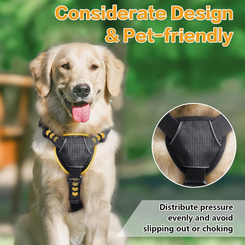 rabbitgoo Escape Proof Dog Harness Full Body Reflective Adjustable No