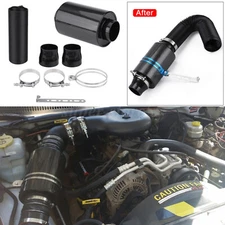 Cold Air Snorkel Intake Pipe Carbon Fiber Filter Flow Hose Kit For Dodge Durango