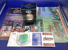 Unopened Enron Field Houston Astros Baseball Opening Day + program and calendar