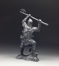 Tin toy soldiers Russian warrior XIV century 54 mm figurine metal sculpture