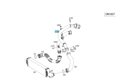 Tubo Aspirazione Mercedes Originale A6010780245 - Giunto A Y Sdoppiatore Linea T