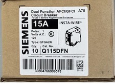 LOT OF 10 SIEMENS Q115DFN PLUG ON NEUTRAL (NO PIGTAIL)