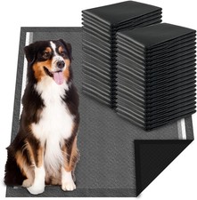 Charcoal Puppy Pads Extra Large, Activated Dog Pee 40 Count, Black