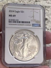 2024 NGC MS69 AMERICAN SILVER EAGLE ~ BROWN LABEL