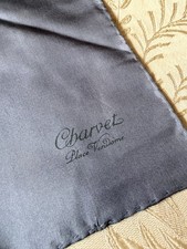 Charvet Place Vendome Grey Pocket Square Handkerchief Silk 16x16