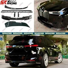 Front Rear Lip Side Skirts Spoiler Body Kits For BMW iX M60 2023-25 Carbon Fiber