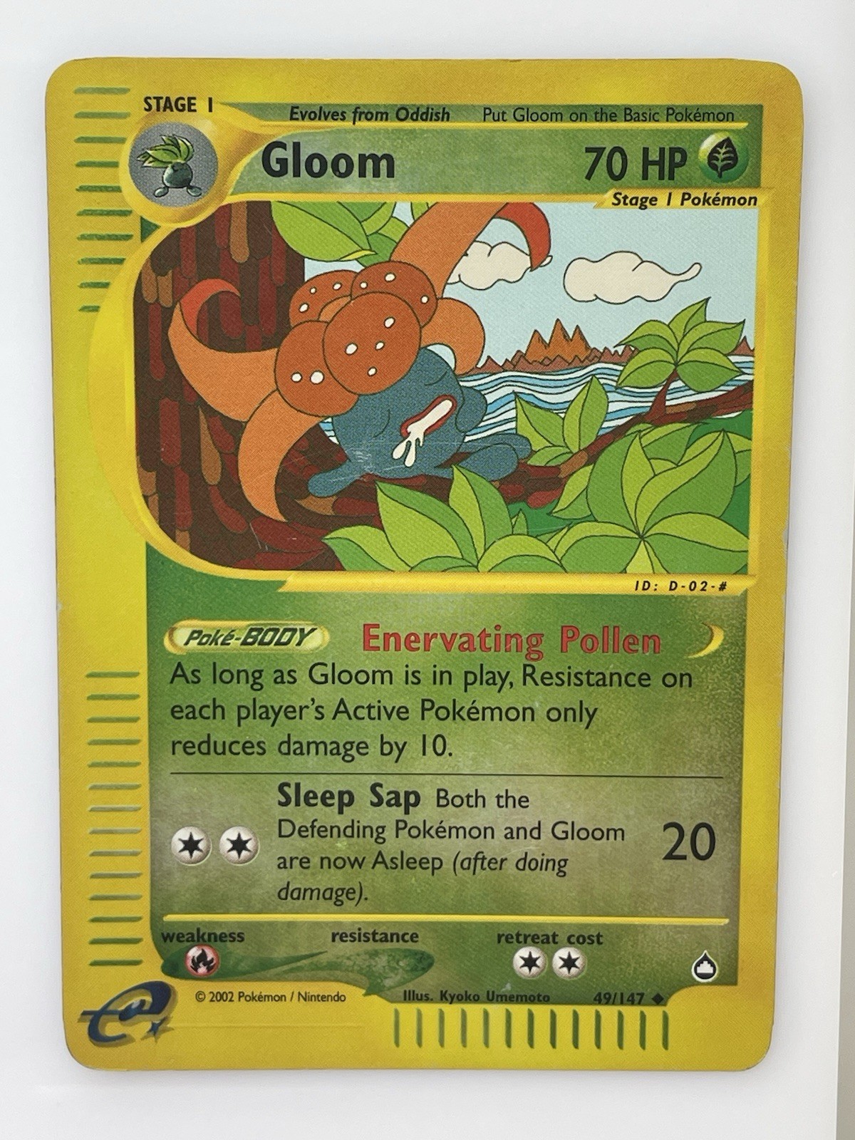 Gloom 49/147 Aquapolis Reverse Holo Uncommon Moderately Played WOTC 2002