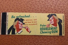 DOUBLEMINT CHEWING GUM MATCHBOOK COVER VINTAGE AD