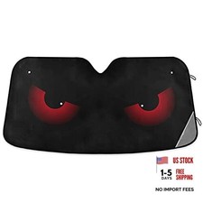 Scary Evil Red Eyes Car Windshield Sun Shade Foldable UV Ray Sun Visor Multi 15