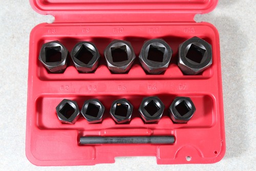 Craftsman Extractor de Pernos y Tuercas Dañados a Tornillo Juego de 11 piezas Hecho en EE. UU. - Imagen 4 de 4