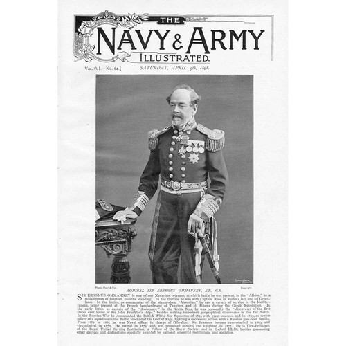 Admiral Sir Erasmus Ommaney Antique Print 1898