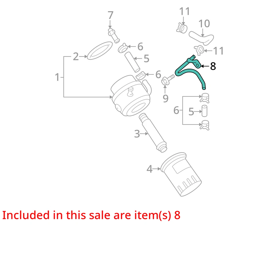 1996-2007 CHEVROLET OLDSMOBILE VENTURE SILHOUETTE PIPE ENG OIL CLR 24506765 NEW - Image 3 of 4