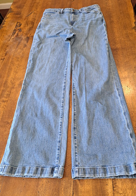 Fat Face UK Jeans Elise Wide Leg Womens Size 10L Eco Denim - Size 10 Long