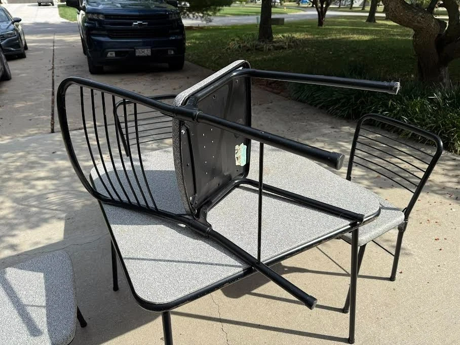 Vintage Mid Century Hamilton Cosco Folding Card Table & Chair Set - Image 3 of 4