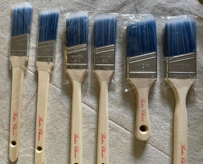 Bates- Paint Brushes 6 Pack Treated Wood Handle Paint Brushes for Walls Stai