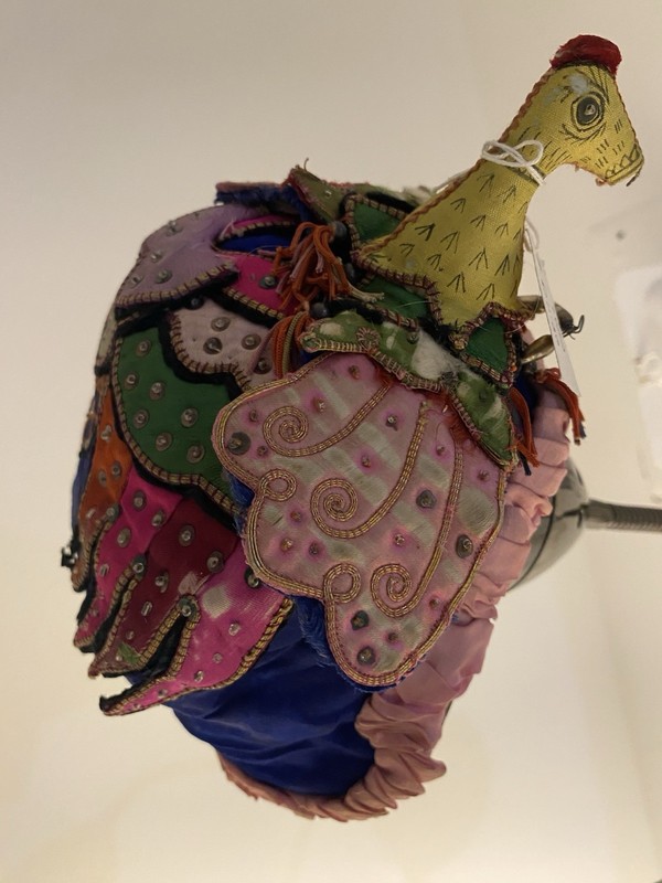 Antique Chinese Child's Festival phoenix colour baby hat