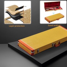 New Protable ST Electric Guitar Square Hard Case w/ Hardware  Lock Yellow