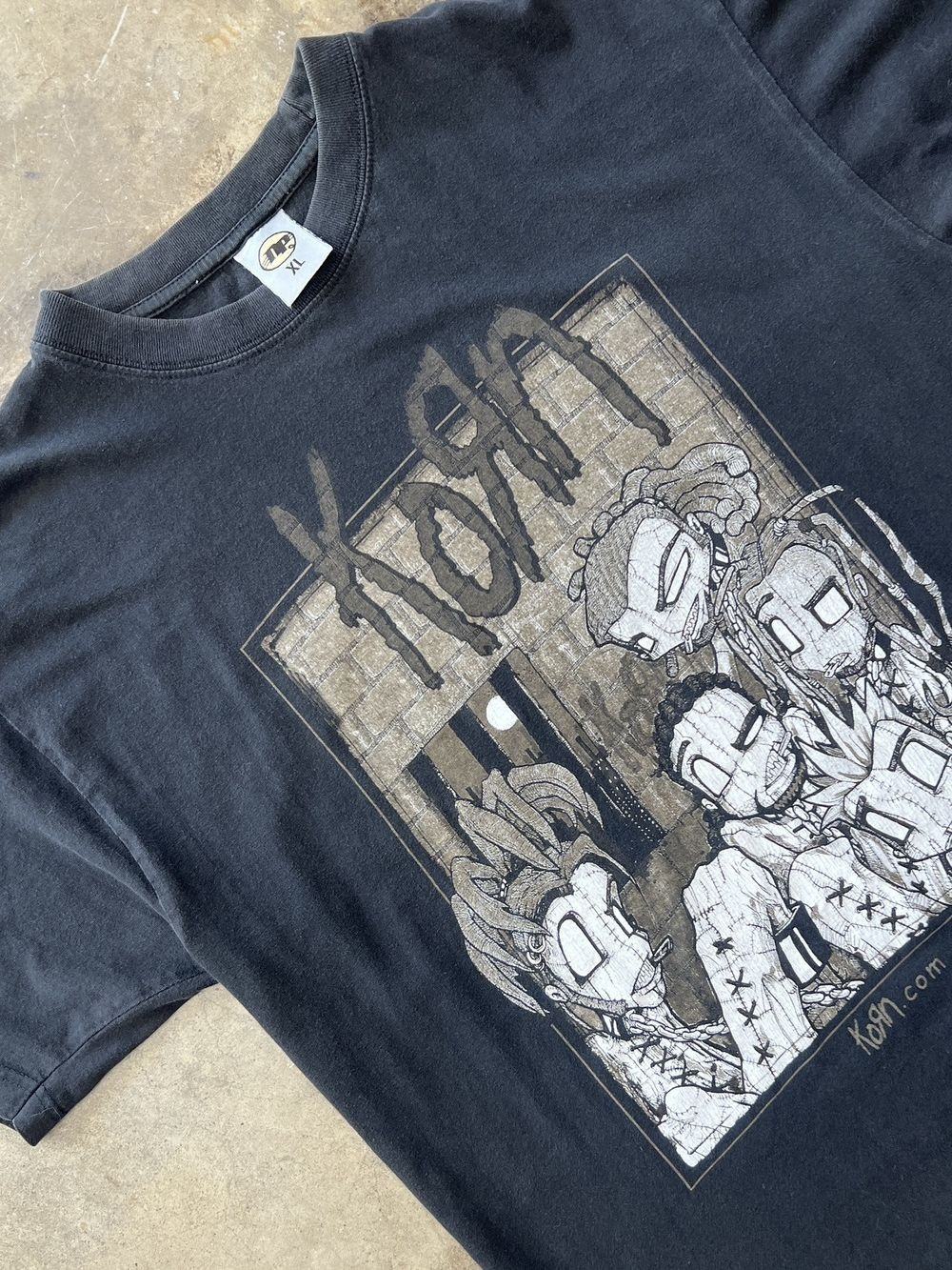 Vintage Korn Sick & Twisted vtg black short sleeve classic style QT4817