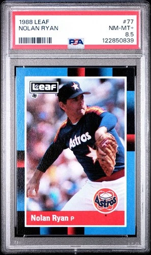 1988 LEAF #77 NOLAN RYAN ASTROS HOF PSA 8.5