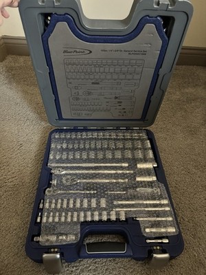 Blue Point BLPGSSC100B 100pc 1/4'' & 3/8'' Dr General Service Set Chrome Hard Case