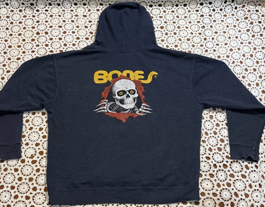 Powell Peralta  Bones Hoodie Pull Over Skate Skateboarding Y2K Grunge