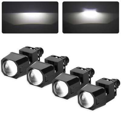 1.5'' Mini Headlight Bi LED Projector Lens Hi/Lo 90W 6000K Retrofit Universal