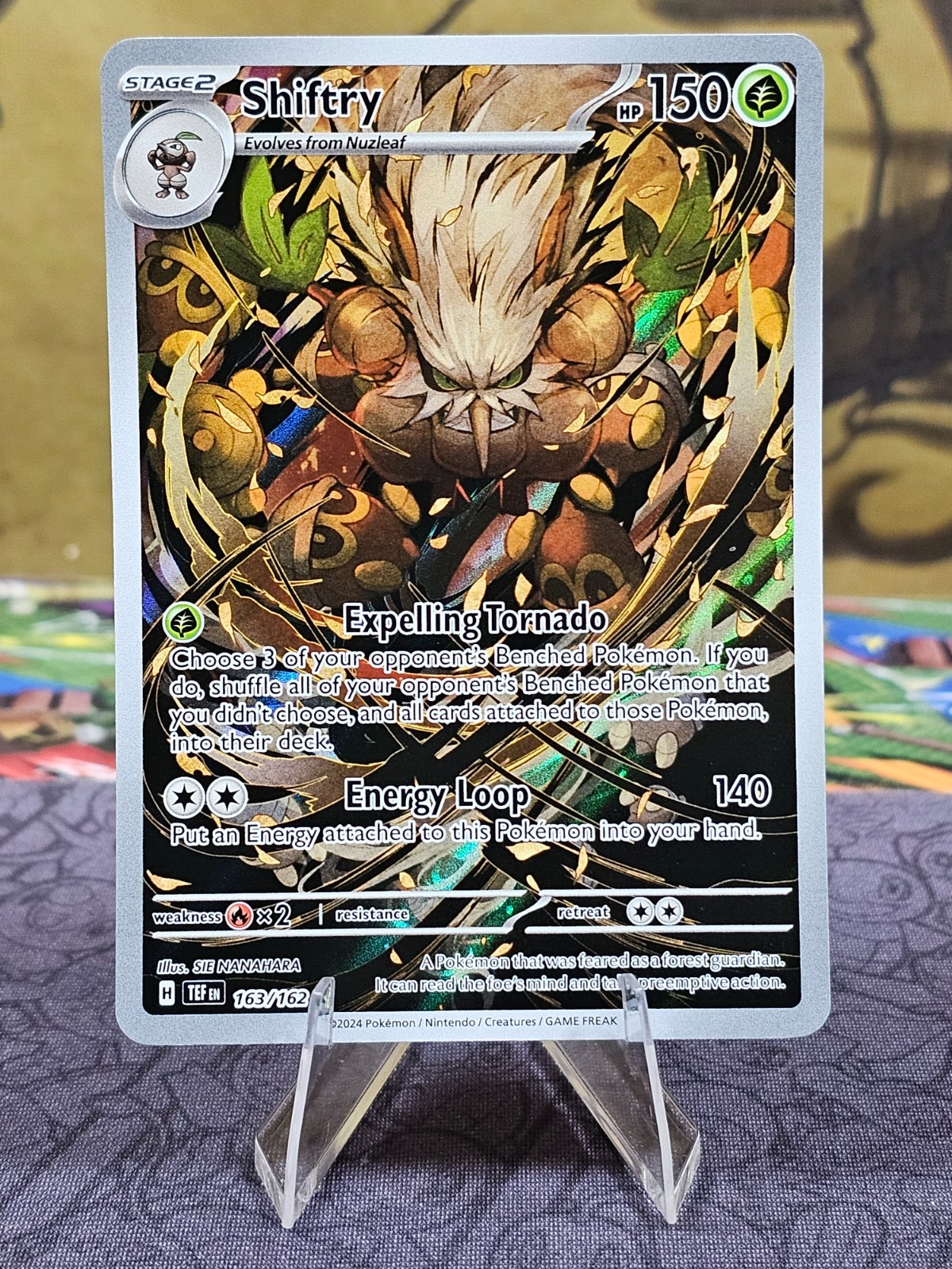 Pokemon TCG Shiftry 163/162 Temporal Forces Illustration Rare Holo Card NM-
