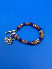 Florida Gators Beaded Charm Bracelet Blue Orange University Of Florida
