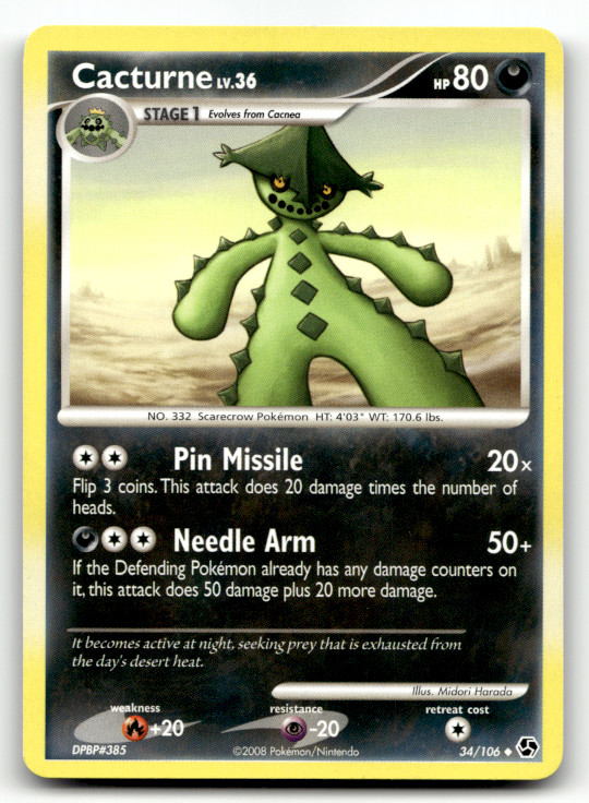 Cacturne 34/106 Normal Uncommon Great Encounters LP