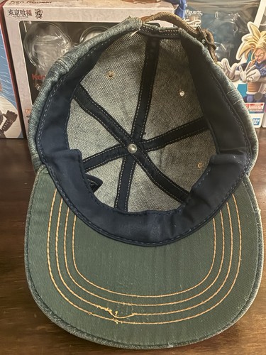 Vintage Levi's Denim Hat Orange Tab Leather Patch Tru… - Gem
