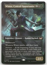 Winter, Cynical Opportunist (Borderless) MTG Commander: Duskmourn: House of Horr