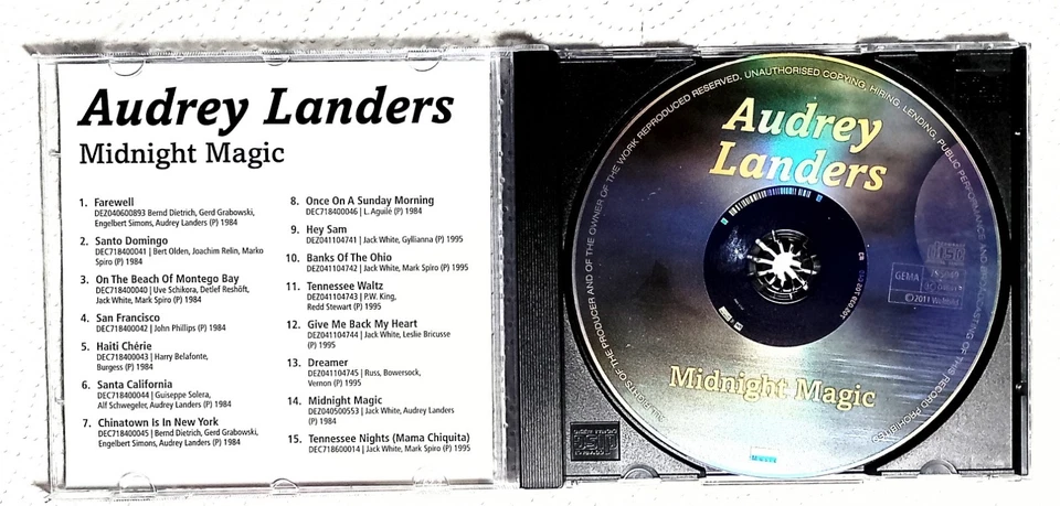 💡 CD - Audrey Landers / Midnight Magic - Best Of ( P. 2011 / USA Popsängerin ) - Bild 3 von 4