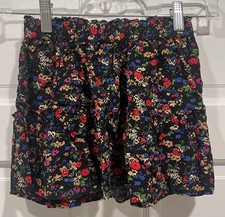 Girls Gap Kids Black Floral Skirt - Size Small 6/7 