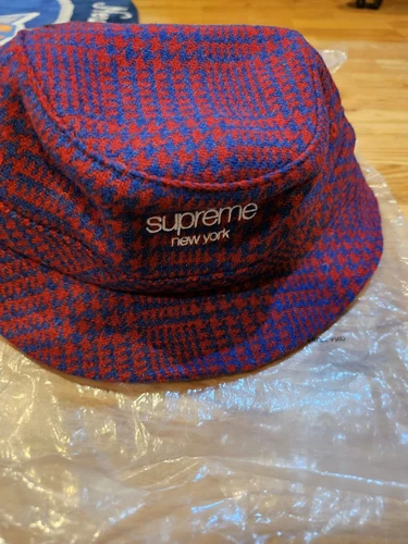 Chapeau seau concasseur Supreme Harris tweed classique LOGO taille M/L marron