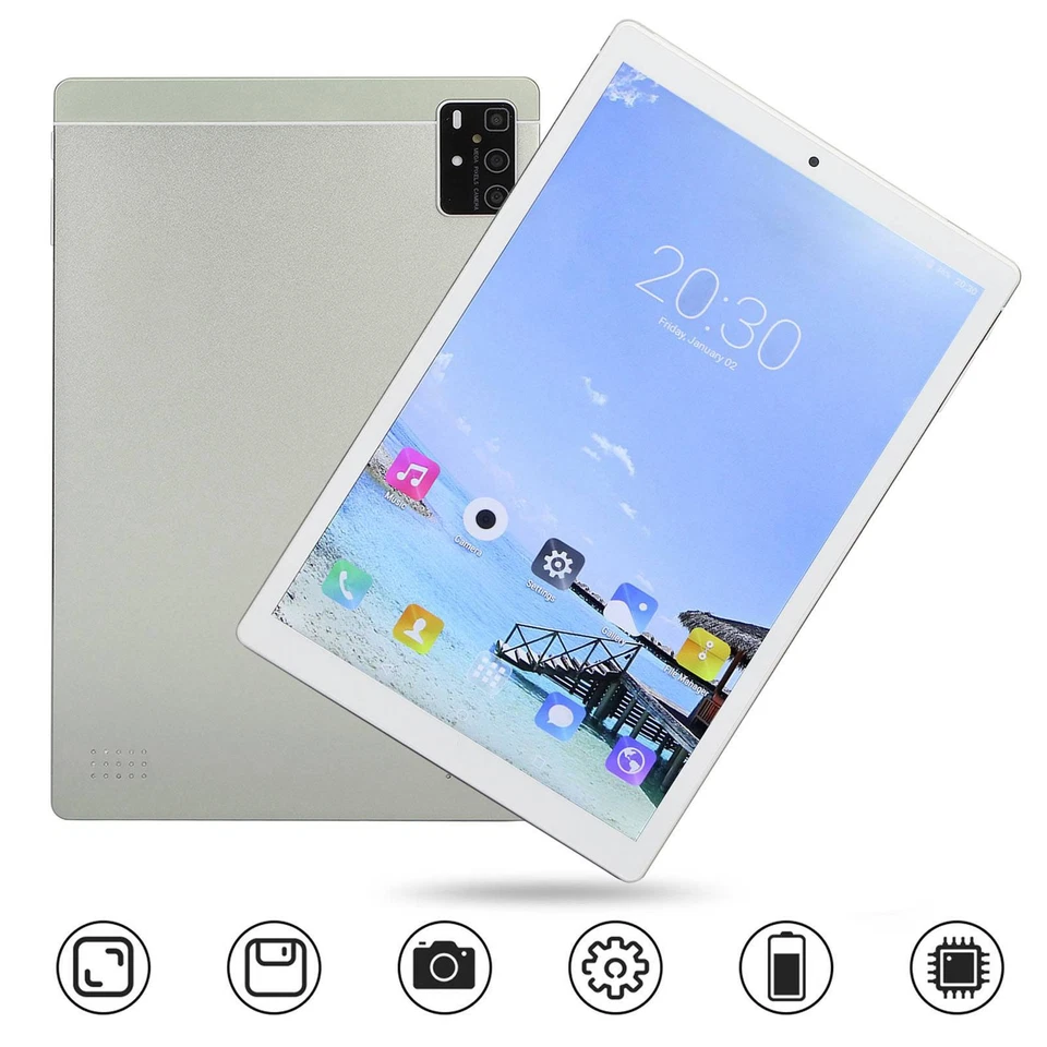 10 Inch Tablet IPS Display 2GB RAM 32GB ROM 2.0GHz Octa Core CPU 6000mAh 5G WiFi - Image 2 of 4