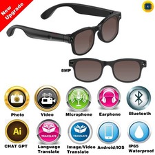 Smart Glasses Remote Bluetooth Call Glasses Ear Speaker Headset US
