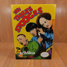 Gem MINTY BOX CIB Three Stooges complete in nintendo nes collector CLEAN lot VGC