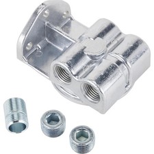 Speedway Motors Single Remote Oil Filter Relocation Bracket Uses Ford Filter