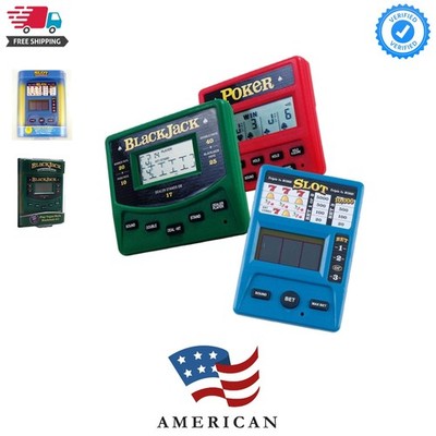 LLC Vegas Gambling Electronic Travel Game Pack - Slot Machine, Poker, and Bla...