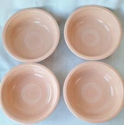 Fiestaware Apricot Peach Bowls Set of 4 Cereal Dessert Soup 6 7/8" Stoneware VTG