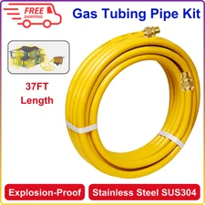 Corrugated Stainless Steel Gas Line 37 Ft 1/2in Flexible Propane NaturalGas Line