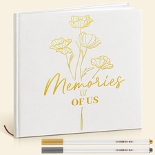 Colarr Hardcover Couples Scrapbook 144 Pages 8.7x8.7" Photo Album Gift