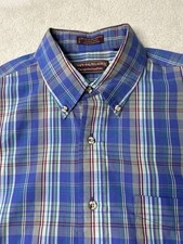 Vintage 80's Chaps Ralph Lauren Shirt Mens Large Plaid Button Up Lightweight