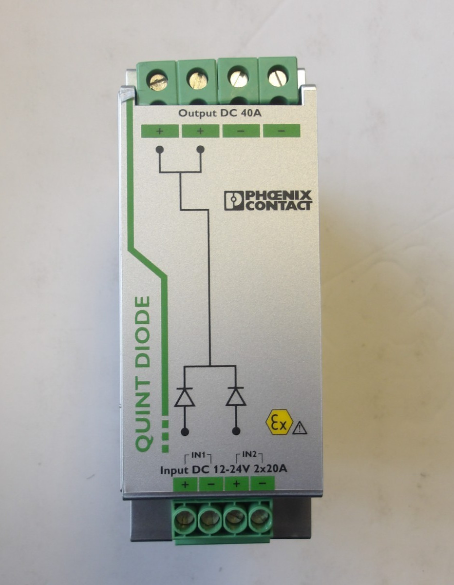 PHOENIX CONTACT P/N:QUINT-DIODE/12-24DC/2X20/1X40 REDUNDANCY MODULE 12-24VDC