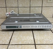 Sony ICF-CD553RM Under Cabinet CD Player AM/FM Kitchen Clock Radio Mega Bass