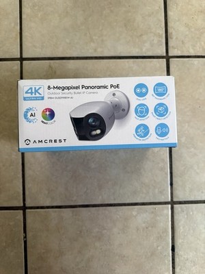 Amcrest Dual-Lens Panoramic 4K 8MP Outdoor POE Camera IP8M-DLB2998EW-AI Security