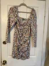 ASOS Women’s White Size 8 Colorful Long Sleeve Dress BNWT