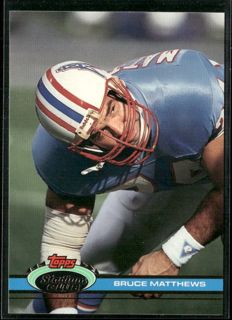 1991 Stadium Club Bruce Matthews Houston Oilers #358