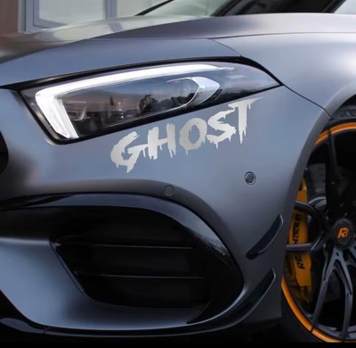 Für Mercedes A C E Klasse Ghost Aufkleber Vinyl Sticker Racing Sport x1 A35 A45 C63