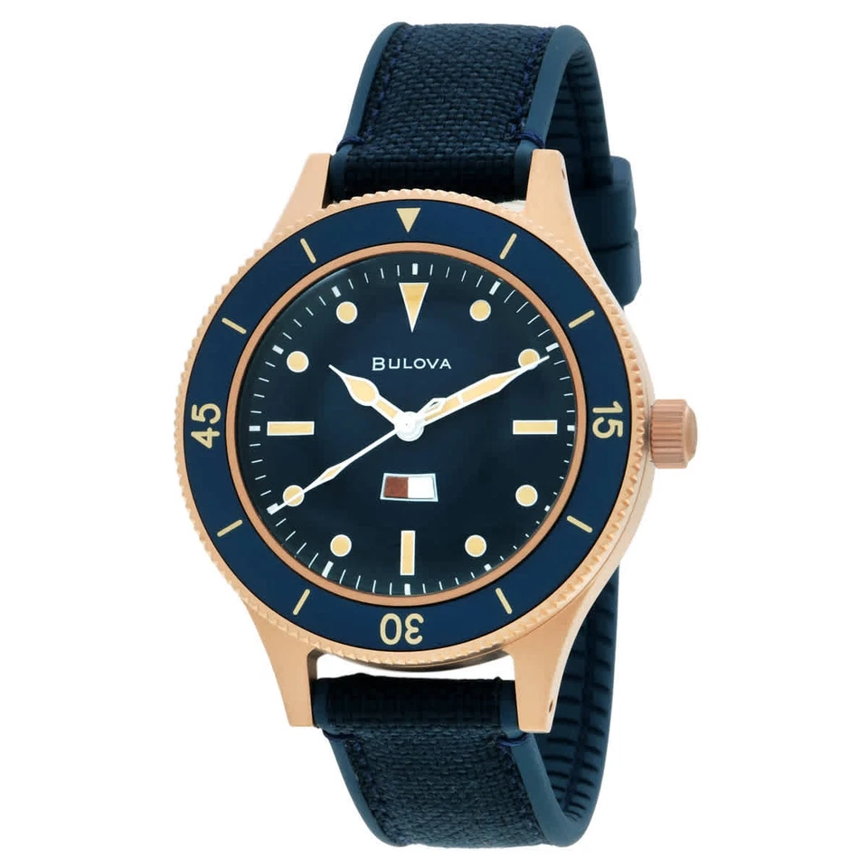 Bulova Mil Ships 150th Anniversary Special Edition Automatic Blue Dial Watch